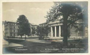 New York City Columbia University 1907 Real Photo looking East from Library 