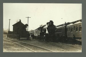 Newcastle WYOMING RPPC c1910 DEPOT Train Station nr Gillette Moorcroft RAILROAD