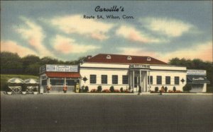 Wilson CT Carville's Rte 5A Restaurant Ice Cream Linen Postcard