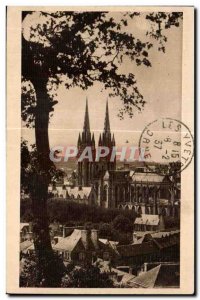 Old Postcard Quimper La Cathedrale view Frugy