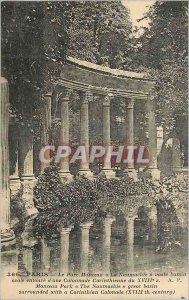 Old Postcard Paris Parc Monceau The Naumachie Large Oval Basin surrounded by ...