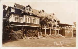 Comox BC The Elk Hotel Vancouver Island c1940 Real Photo Postcard E98