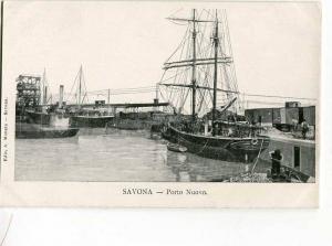 251572 ITALY SAVONA Porto Nuovo Vintage undivided back PC