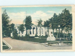 W-border COURTHOUSE SCENE Monticello In Catskills - Near Liberty NY AF0108