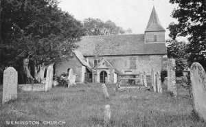 WILMINGTON CHURCH East Sussex St Peter's Church Graveyard 1910s Vintage Postcard