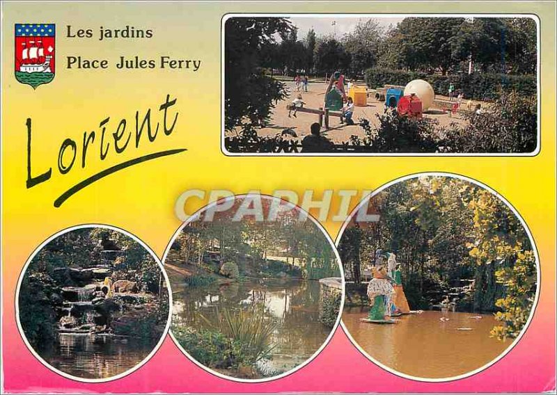 Modern Postcard Lorient Jules Ferry Square Gardens in Britain The Estuary Sco...