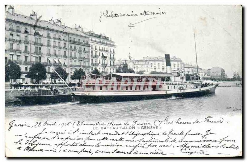 Old Postcard The Boat Show Geneva Switzerland