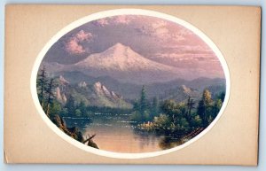 c1910's View Of Mount Hood Portland Oregon OR Barchus Art Antique Postcard