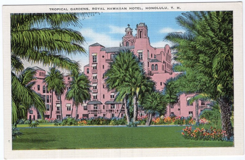 Honolulu, T. H., Tropical Gardens, Royal Hawaiian Hotel