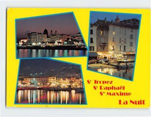 Postcard Cote D'Azur, La Nuit - France