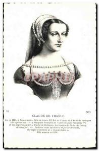 Old Postcard Claude of France