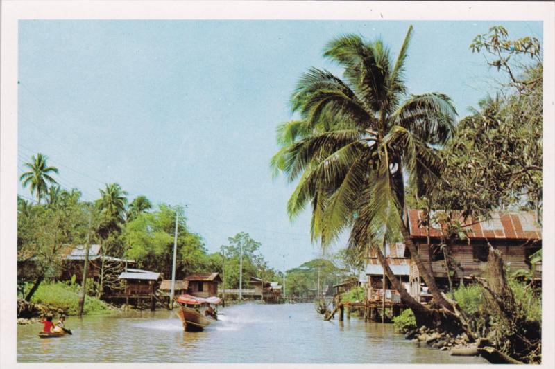 Thailand Passenger Boats On Up Country Canal