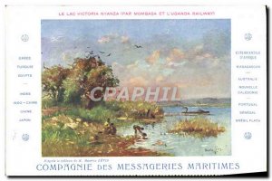 Old Postcard Boat Ship Company Messageries Maritimes Lake Victoria Nyanza By ...