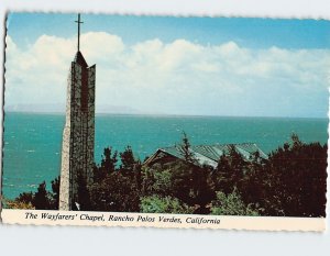 Postcard The Wayfarers Chapel Rancho Palos Verdes California USA