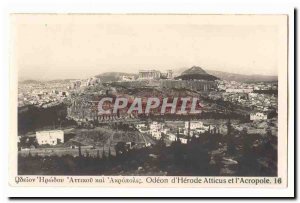 Greece Postcard Old Odean d & # 39Herode Atticus and & # 39acropole