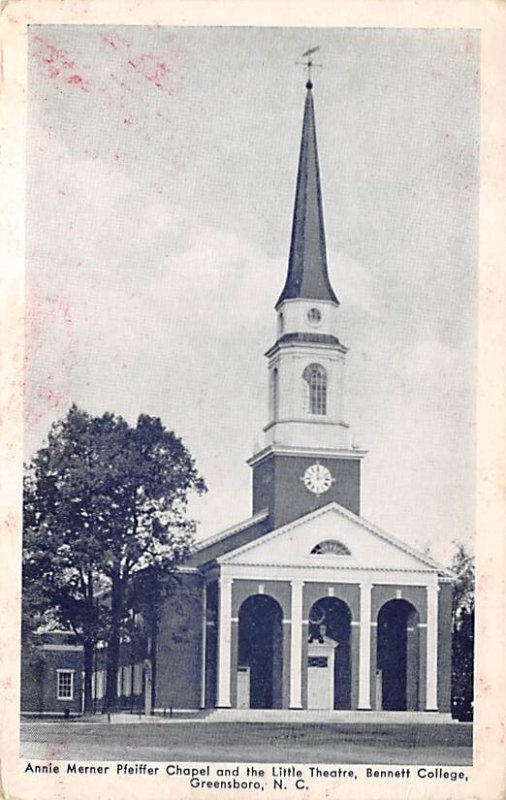 Annie Merner Pfeiffer Chapel, Little Theatre, Bennett College Greensboro, Nor...