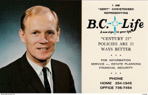 VANCOUVER , B.C. , Canada , 1950-60s ; B.C. LIFE Agent