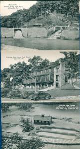 Cassville Missouri mo linen souvenir roaring river state park postcard folder 