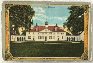 Washington’s Mansion Mount Vernon Virginia 11 Postcard Souvenir Folder