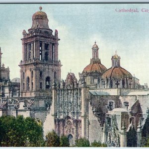 c1900s Mexico City, Mexico Cathedral Baroque Architecture Bell Towers Domes A342