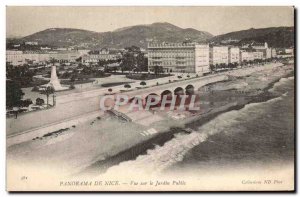 Old Postcard Panorama Nice View of the Public Garden