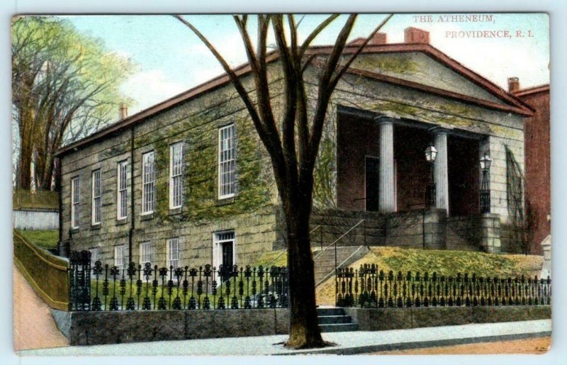 PROVIDENCE, Rhode Island RI ~ THE ATHENEUM 1910 Postcard