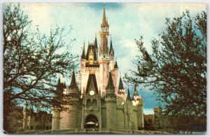 Vintage Walt Disney World Cinderella Castle Fantasyland Postcard Florida
