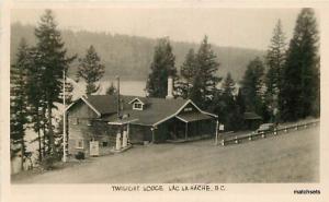 1949 LA HACHE, CANADA Twiligjt Lodge RPPC 7071 Postcard