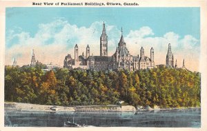 US33 postcard Canada Ottawa Parliament building from the back