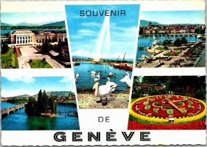 Postcard Switzerland Geneve multiview