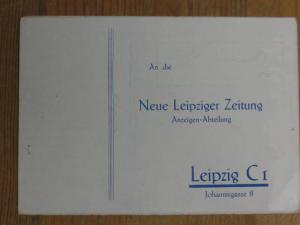 Leipzig Germany Car Automobile Dealership Adv c1930s-40s Postcard gfz