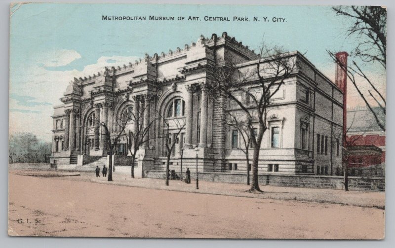 New York City~Central Park~Metropolitan Museum of Art~Vintage Postcard 