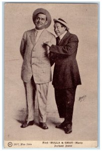 c1910's Actors Bulla & Gray Harry Joyland Jester Vaudeville Theatre Postcard