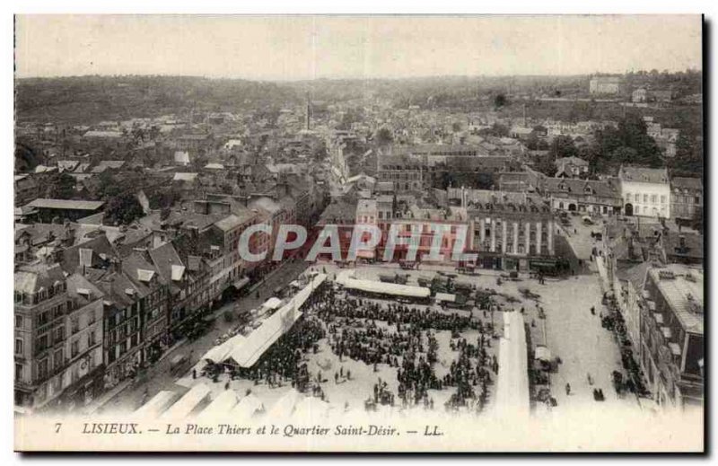 Lisieux - Place Thiers and Saint Desir - Old Postcard