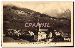 Old Postcard La Clusaz and the Rock of Etale