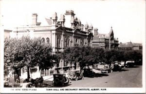 Australia Town Hall And Mechanics Institute Albury New South Wales RPPC 09.98