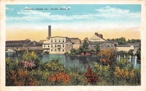 Niles  Michigan French Paper Co., White Border Vintage Postcard U9764