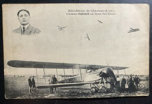 Mint France Real Picture Postcard Aviation Garaix On Paul Schmitt Biplane