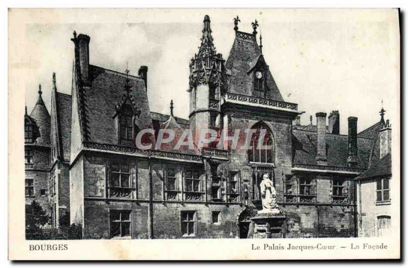 Old Postcard Bourges Palais Jacques Coeur The Facade