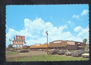 CHAMBERLAIN SOUTH DAKOTA SD AL'S OASIS RESTAURANT OLD CARS ADVERTISING POSTCARD