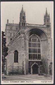 Gloucestershire Postcard - Tewkesbury Abbey, West Front    RS10490