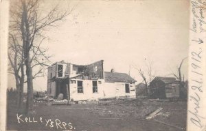 Dwight Illinois Tornado Disaster Kelley's Rps Real Photo Postcard AA38426