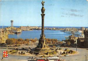 BF37543 spain barcelona monumento a cristobal colomb tramway tram train feldbahn