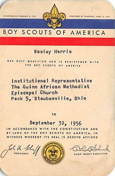 Approx. Size: 2.5 x 3.75 Boy Scouts of America Wesley Harris Late 1800's Trad...