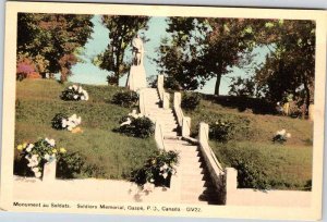 Postcard MONUMENT SCENE Gaspe Quebec QC AK5805