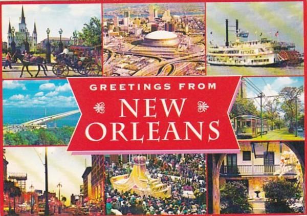 Louisiana New Orleans Greetings With Multi View