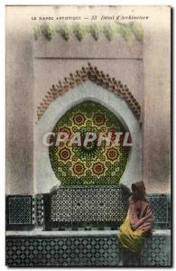 Old Post Card Morocco Artistic Detail Architecture