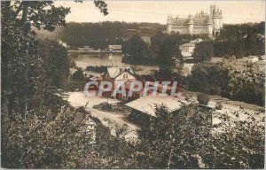 'Old Postcard Pierrefonds Chateau l''Etang and Gare'