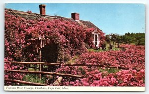 1960s CHATHAM CAPE COD MASSACHUSETTS FAMOUS ROSE COTTAGE KELSEY POSTCARD P3517