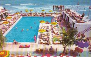 Florida Miami Beach Atlantic Towers Hotel and Cabana Club Swimming Pool 1956